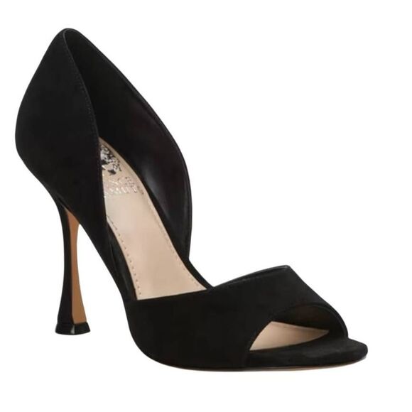 Vince Camuto Aliandry Black Suede Pumps Size 5.5 Slip On Heels - Picture 1 of 7